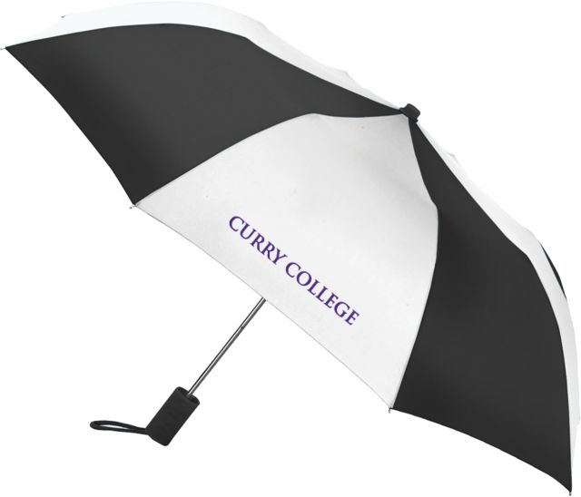 Curry College 42 Inch Slim Stick Umbrella Curry College Wordmark Flat - ONLINE ONLY