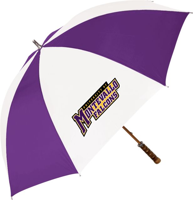 Montevallo 64 Inch Umbrella Montevallo Falcons Athletics Wordmark - ONLINE ONLY