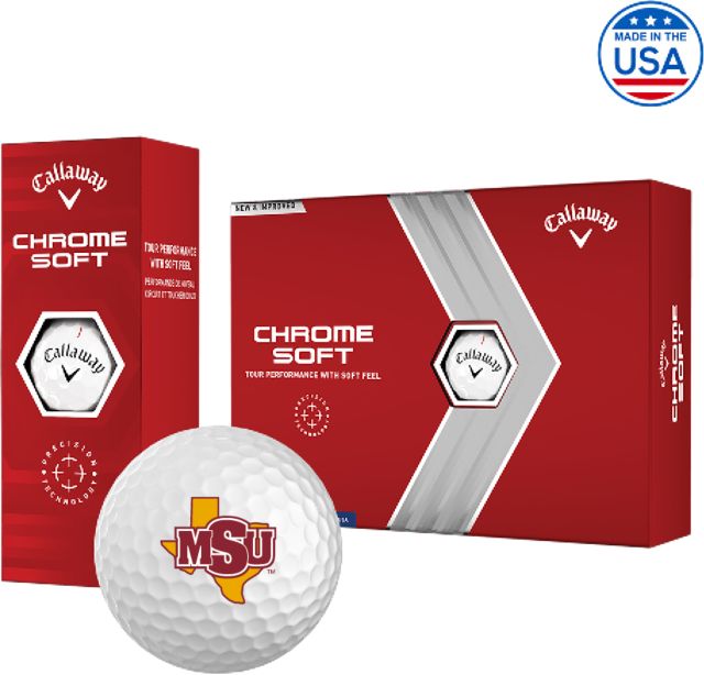 Midwestern State Callaway Soft Golf Balls 12/pkg MSU Logo - ONLINE ONLY