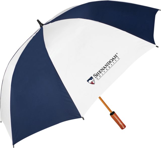 Shenandoah 64 Inch Navy/White Umbrella Primary University Mark- ONLINE ONLY