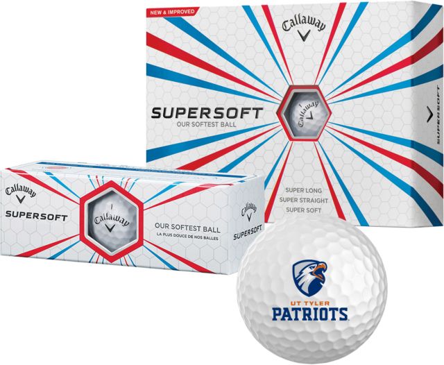 UT Tyler Callaway Supersoft Golf Balls 12/pkg Swoop Shield Patriots - ONLINE ONLY
