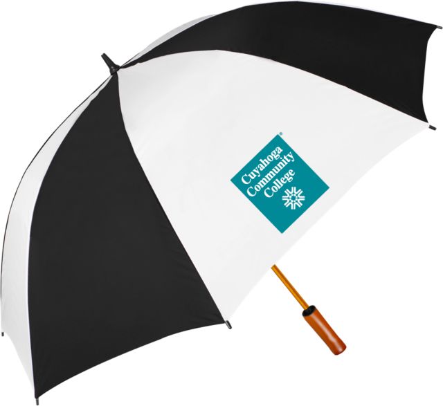 Cuyahoga CC 64 Inch Umbrella Cuyahoga Community College Primary Mark - ONLINE ONLY