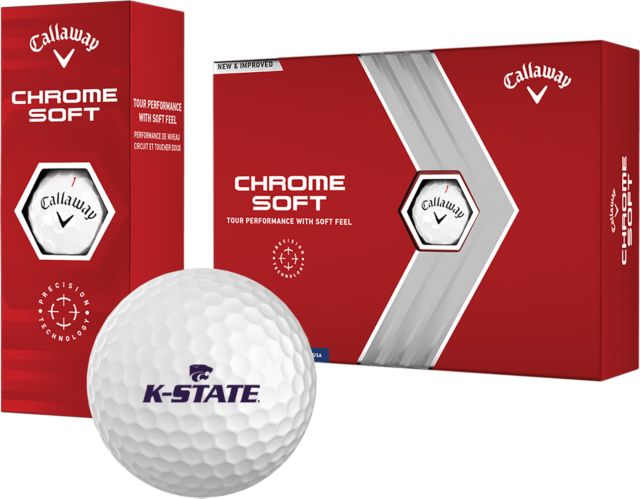 Kansas State Callaway Soft Golf Balls 12/pkg K-State Stacked Wordmark - ONLINE ONLY
