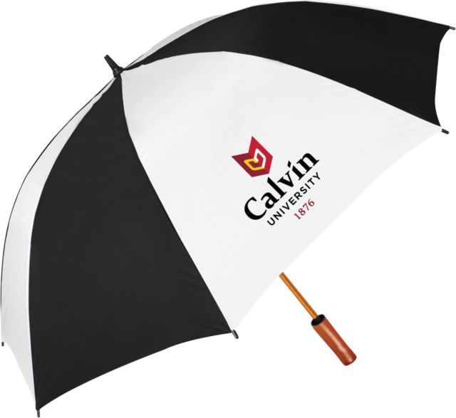 Calvin Univ 64 Inch Umbrella University Logo 1876 Vertical - ONLINE ONLY