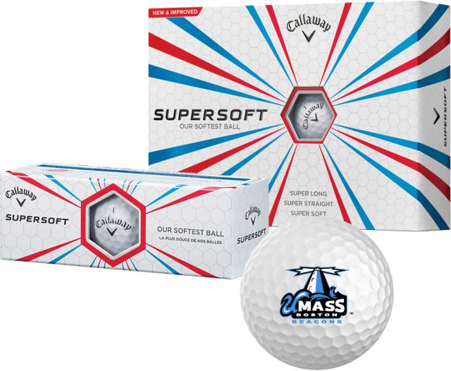 UMass Boston Callaway Supersoft Golf Balls 12/pkg Primary Logo - ONLINE ONLY
