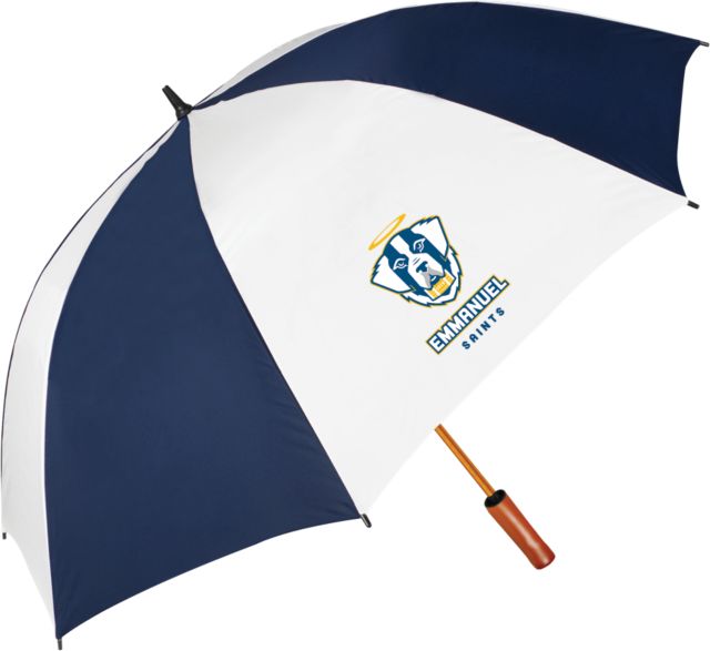 Emmanuel 64 Inch Navy/White Umbrella Primary Logo - ONLINE ONLY