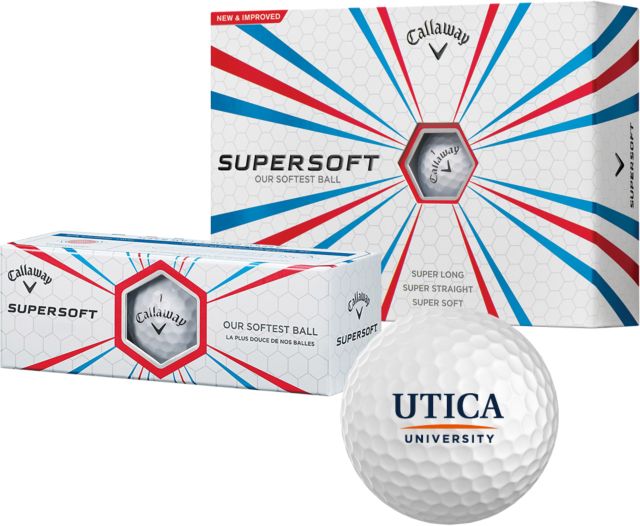 Utica Callaway Supersoft Golf Balls 12/pkg Utica Universty Institutional Wordmark - ONLINE ONLY
