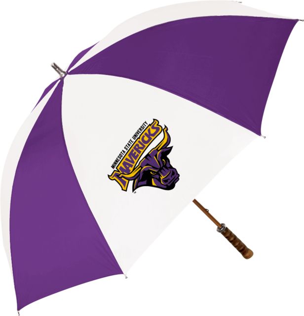 MSU Mankato 64 Inch Umbrella Mavericks Steer with Wordmark - ONLINE ONLY
