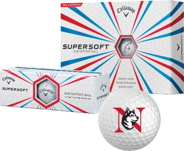 Northeastern Callaway Supersoft Golf Balls 12/pkg Northeastern Monogram King Husky Lock Up - ONLINE ONLY
