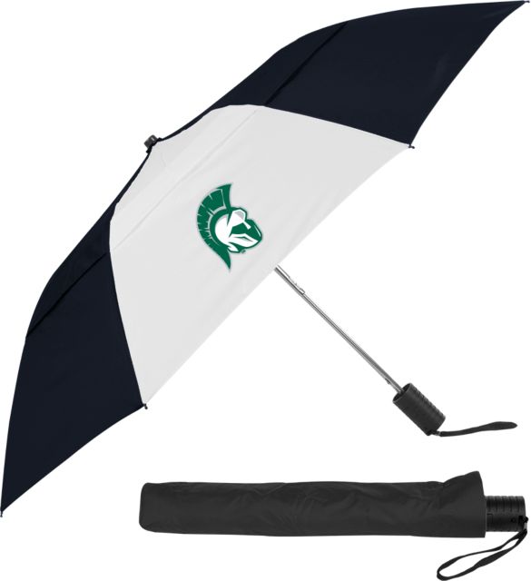 Illinois Wesleyan 42 Inch Slim Stick Vented Umbrella Head Mark - ONLINE ONLY