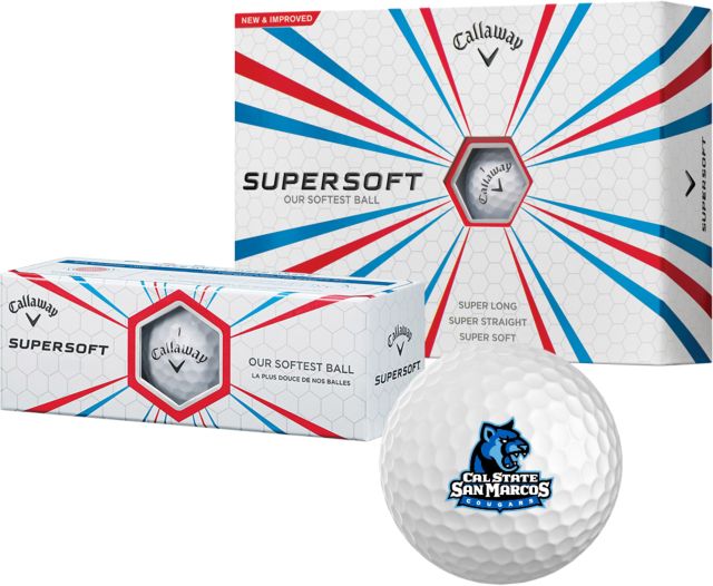 Cal State San Marcos Callaway Supersoft Golf Balls 12/pkg Primary Logo - ONLINE ONLY