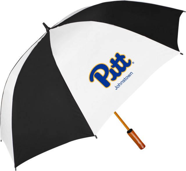 Pittsburgh 64 Inch Black/Whit Umbrella Script Pitt Johnstown - ONLINE ONLY