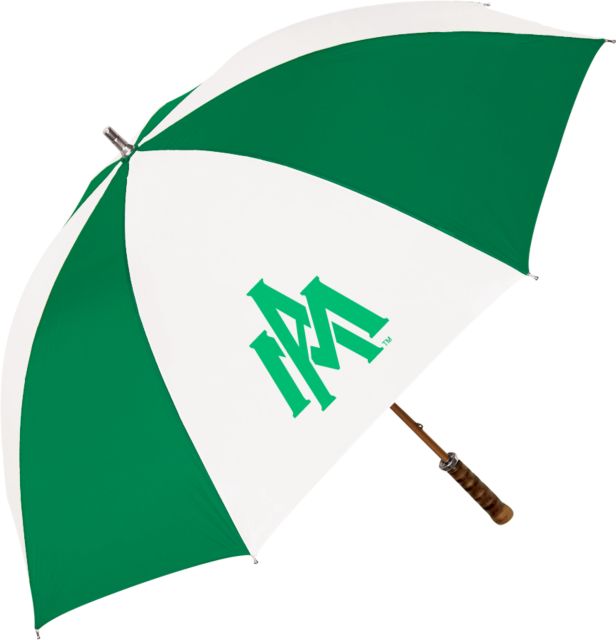 Arkansas Monticello 64 Inch Kelly Green/White Umbrella Primary Mark - ONLINE ONLY