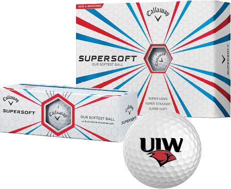 Incarnate Word Callaway Supersoft Golf Balls 12/pkg UIW Cardinal Head Stacked - ONLINE ONLY