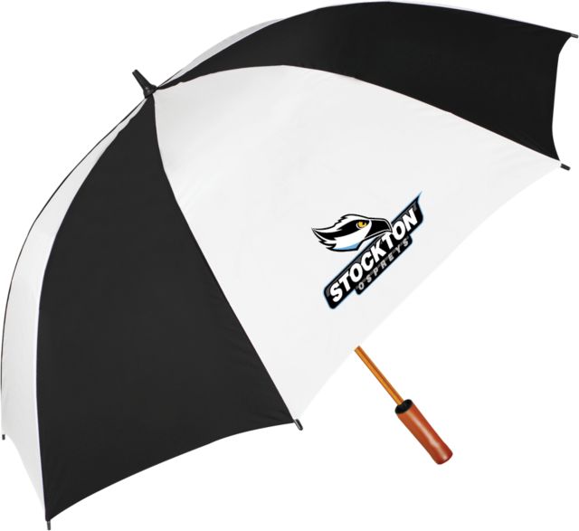 Stockton 64 Inch Black/Whit Umbrella Official Logo - ONLINE ONLY
