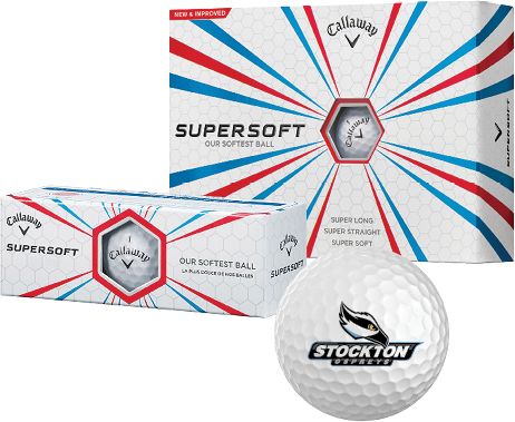 Stockton Callaway Supersoft Golf Balls 12/pkg Official Logo - ONLINE ONLY
