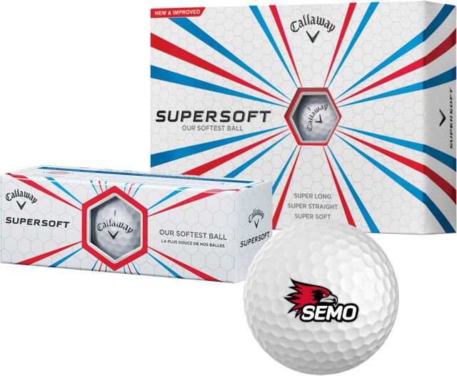 Southeast Missouri Bookstore Callaway Supersoft Golf Balls 12/pkg SEMO Logo Embroidery - ONLINE ONLY