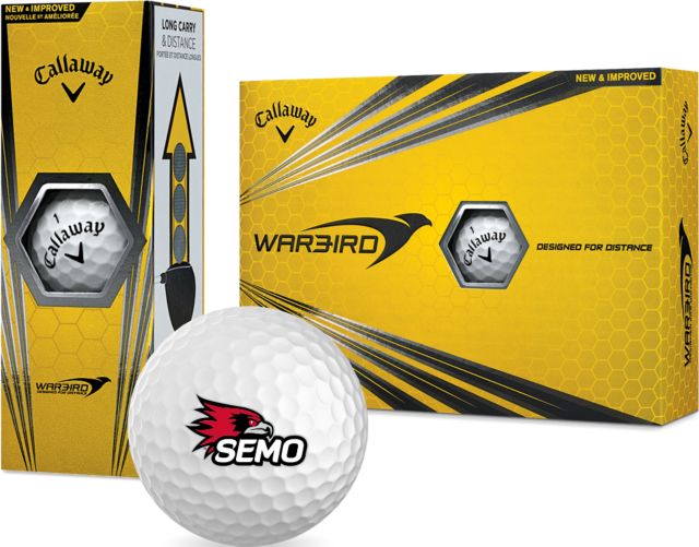 Southeast Missouri Bookstore Callaway Warbird Golf Balls 12/pkg SEMO Logo Embroidery - ONLINE ONLY