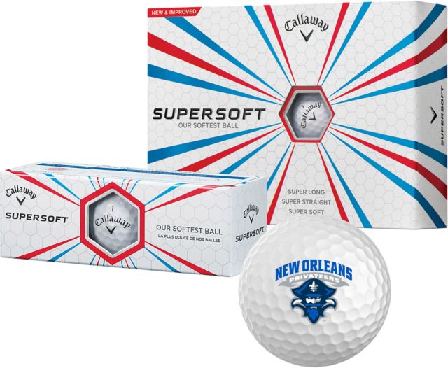 New Orleans Callaway Supersoft Golf Balls 12/pkg Primary Mark - ONLINE ONLY