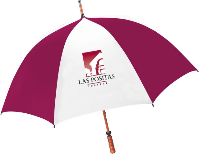 Las Positas 62 Inch Cardinal/White Umbrella LPC - Institutional Stacked - ONLINE ONLY