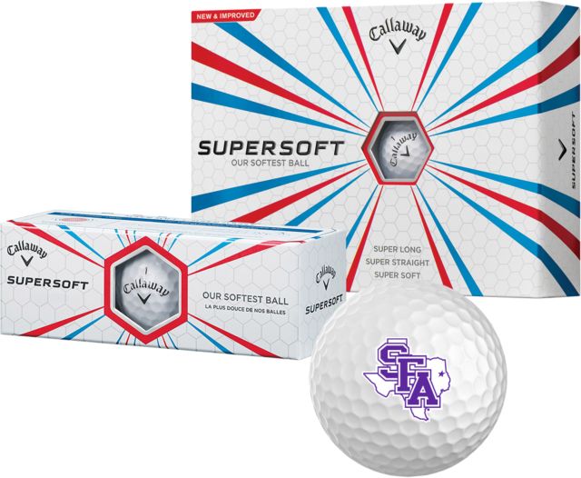 Stephen F Austin Callaway Supersoft Golf Balls 12/pkg SFA Primary Athletics Mark - ONLINE ONLY