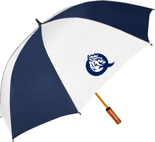 Queens U of Charlotte 64 Inch Navy/White Umbrella Queens Athletic Mark - ONLINE ONLY