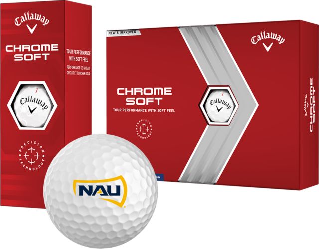 Northern Arizona Callaway Chrome Soft Golf Balls 12/pkg NAU Primary Mark - ONLINE ONLY