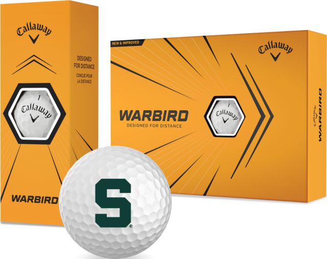 Michigan State Callaway Warbird Golf Balls 12/pkg Michigan State Block S - ONLINE ONLY
