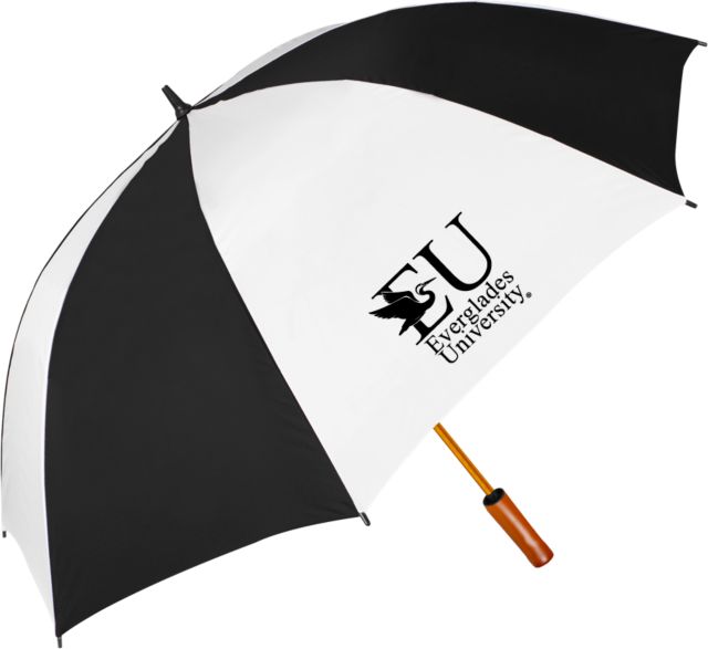 Everglades University 64 Inch Umbrella EU with Egret Everglades UniversityA Vertical Trademark - ONLINE ONLY