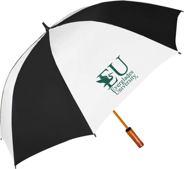 Everglades University 64 Inch Umbrella EU with Egret Everglades UniversityA Vertical Trademark - ONLINE ONLY