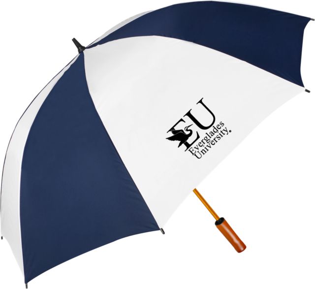 Everglades University 64 Inch Umbrella EU with Egret Everglades UniversityA Vertical Trademark - ONLINE ONLY