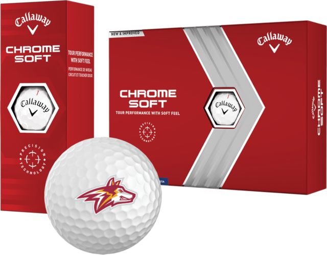 Alvernia Callaway Soft Golf Balls 12/pkg Golden Wolf Head - ONLINE ONLY