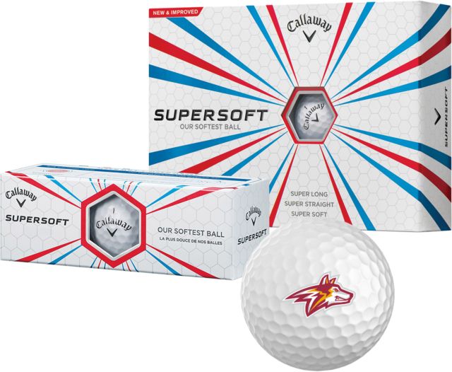 Alvernia Callaway Supersoft Golf Balls 12/pkg Golden Wolf Head - ONLINE ONLY