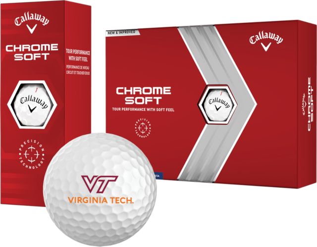 Virginia Tech Callaway Soft Golf Balls 12/pkg Primary Institutional Mark - ONLINE ONLY