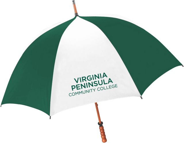 Virginia Peninsula 64 Inch Forest Umbrella Virginia Peninsula Community College Stacked - ONLINE ONLY