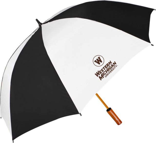 Western Michigan 64 Inch Umbrella Western Michigan University Stacked - ONLINE ONLY
