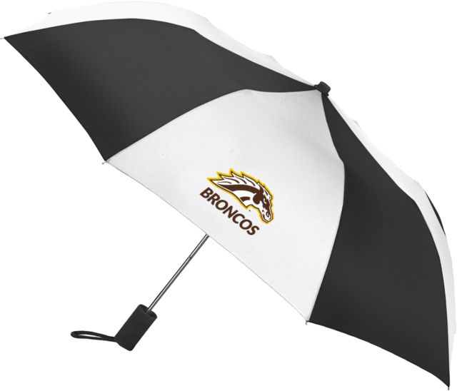 Western Michigan 42 Inch Slim Stick Umbrella Broncos with Bronco Head Mascot - ONLINE ONLY