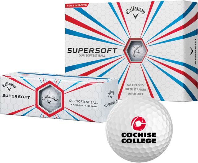 Cochise College Callaway Supersoft Golf Balls 12/pkg Cochise College Stacked - ONLINE ONLY