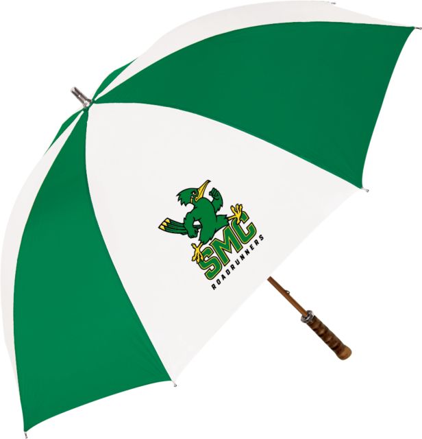 SW Michigan 64 Inch Kelly Green/White Umbrella Ronnie Vertical - ONLINE ONLY