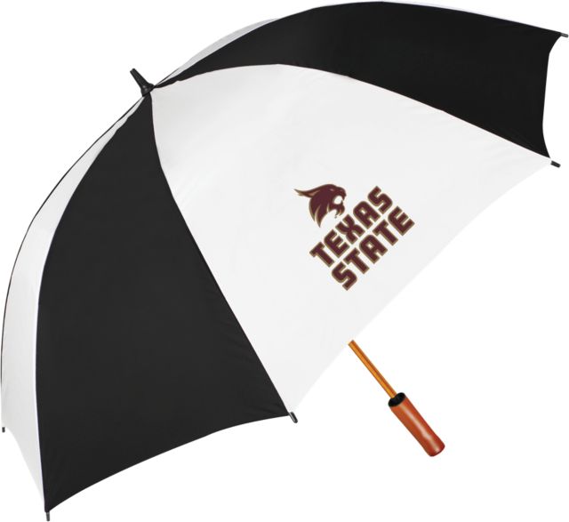 Texas State 62 Inch Vented Umbrella Texas State Logo Stacked - ONLINE ONLY