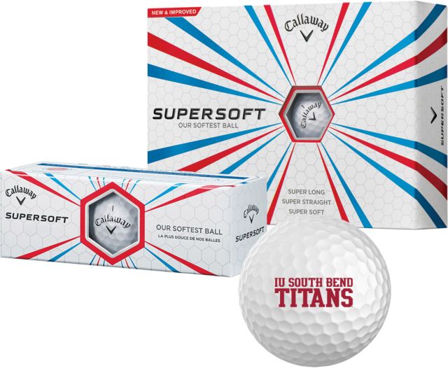 Indiana Callaway Supersoft Golf Balls 12/pkg Indiana University South Bend Wordmark - ONLINE ONLY