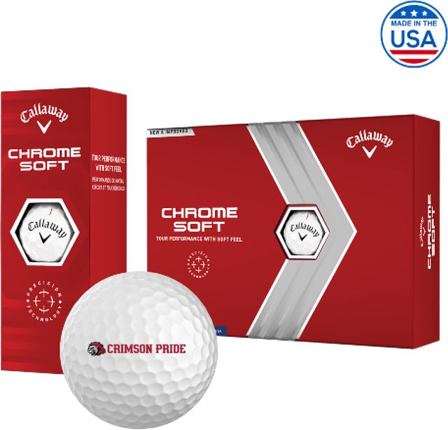 Indiana Callaway Soft Golf Balls 12/pkg Crimson Pride with Mascot Flat - ONLINE ONLY