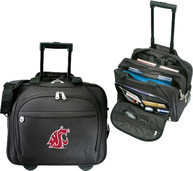 Washington State Embassy Plus Rolling Compu Brief WSU Primary Athletic Mark - ONLINE ONLY