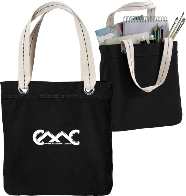 Copper Mountain Allie Canvas Tote Copper Mountain College Primary Mark - ONLINE ONLY