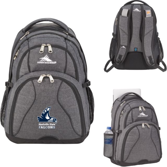 Nashville State High Sierra Swerve Computer Backpack Nashville State Falcons Mascot - ONLINE ONLY