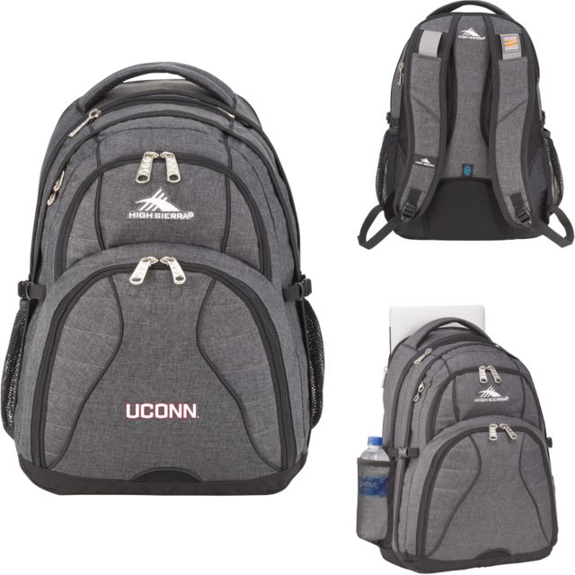UConn High Sierra Swerve Compu Backpack UConn Primary Wordmark