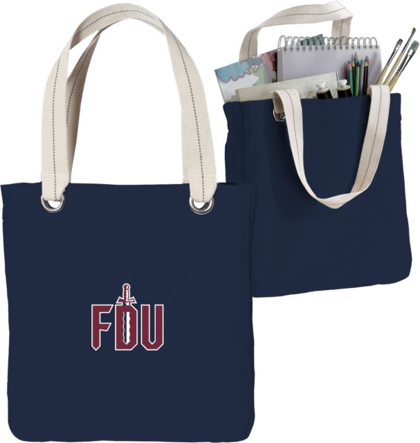 FDU Knights Allie Canvas Tote FDU with Sword - ONLINE ONLY