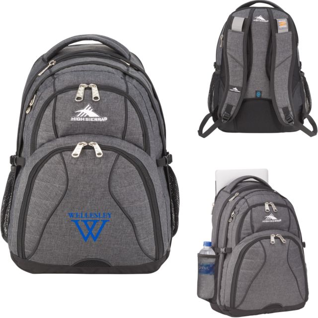 Wellesley High Sierra Swerve Computer Backpack Wellesley College Primary Mark - ONLINE ONLY