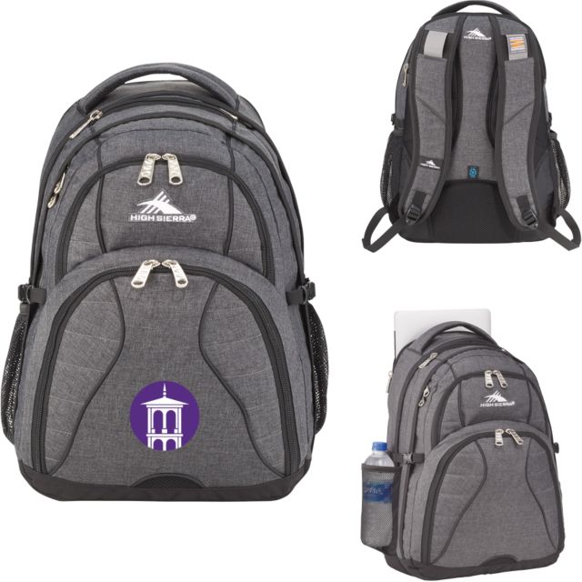 Furman High Sierra Swerve Computer Backpack Furman University Bell Tower Icon - ONLINE ONLY