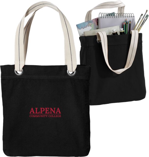 Alpena Allie Canvas Tote Wordmark - ONLINE ONLY